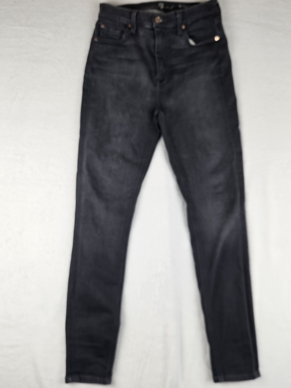 7 For All Mankind High Waist Ankle Skinny Bair Evening Grey Size 28